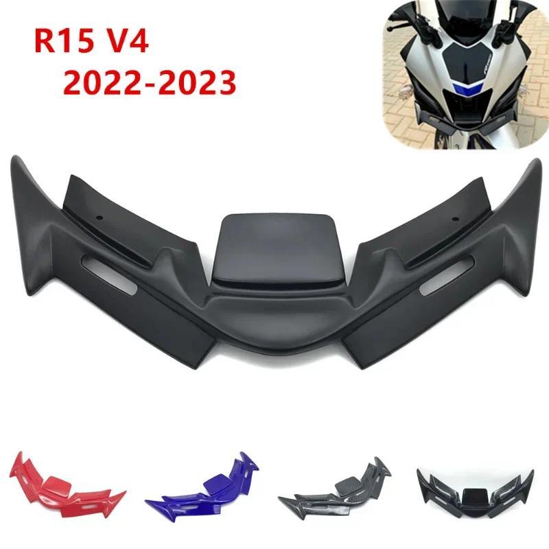 R15 V4 รถจักรยานยนต์ล้อหน้ายาง Fender Beak กรวยจมูก Wing Extension ฝาครอบสําหรับ YAMAHA R15 V4 YZF-R
