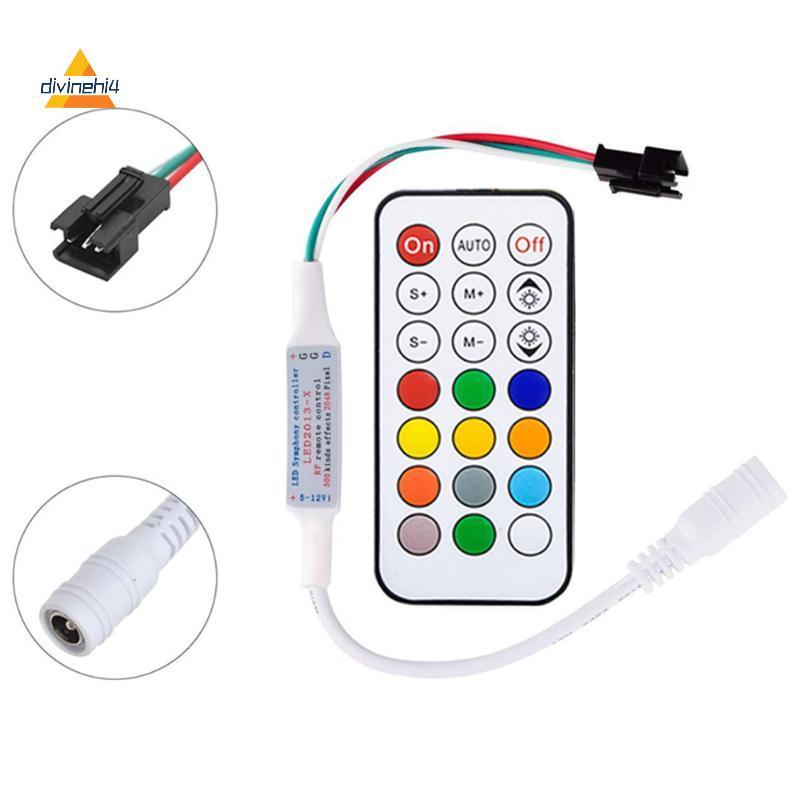 Godhi4 1 ชุด RF รีโมทคอนโทรลไร้สาย DC5 V/12 V/24 V Mini Controller 3-PIN LED Controller สําหรับ Drea