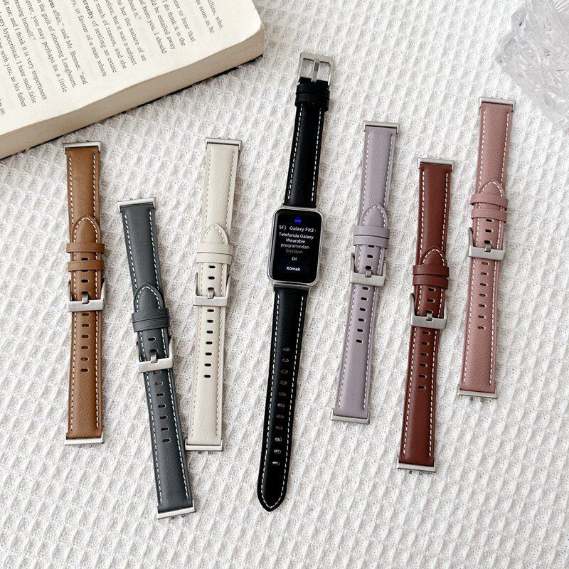 เหมาะสําหรับ samsung galaxy fit3 สายหนังแท้หางแหลมสายรถ samsung Edge sm-r390 สี