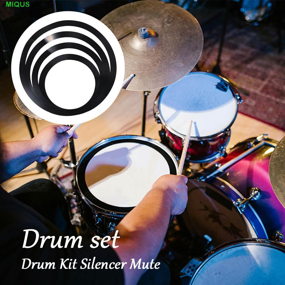 MIQUS Drum Practice Pad, Home Delicate Dampeners กลอง Mute แหวน, บ่วงกลอง 10/12/14/16 นิ้วหยุดเสียงที่มีประโยชน์ Off Muffler แหวนกลองอะไหล่