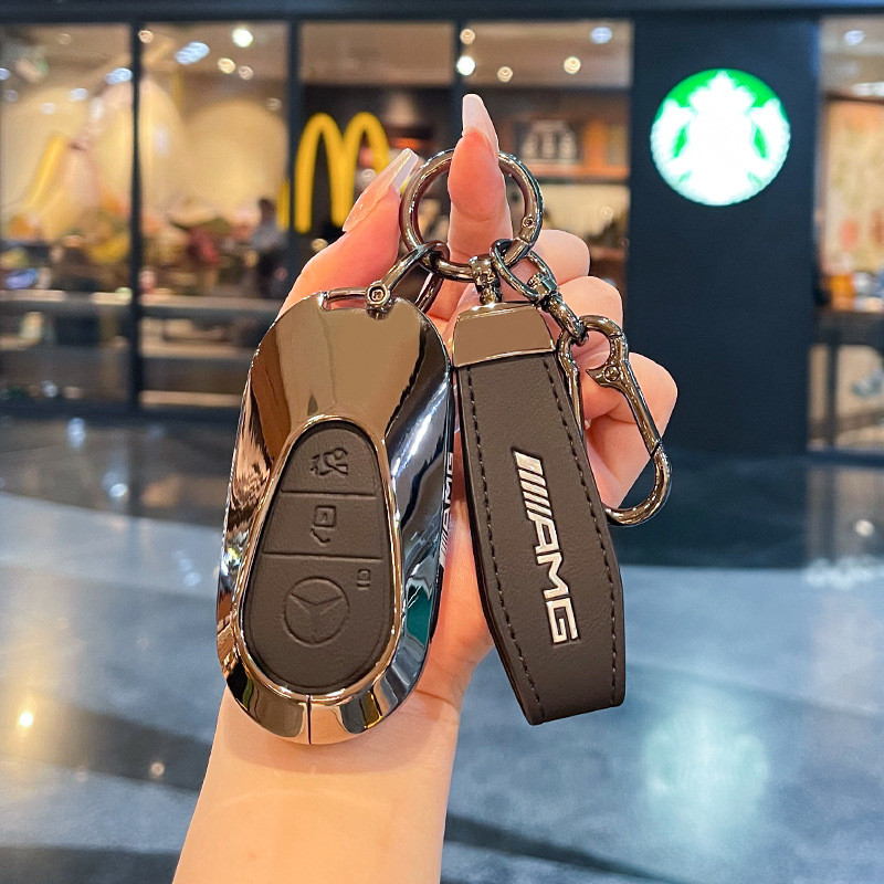 Benz AMG ฝาครอบกุญแจเฉพาะ A35L G63 G500 GLE gtr gt50 cla45 e53 หัวเข็มขัดเปลือกรถ