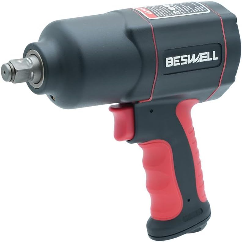 บีสเวลล์® 1/2 นิ้ว Air Impact ประแจ-1180 Foot-Pounds Max Loosen Torque Output-Well Balanced น้ําหนัก