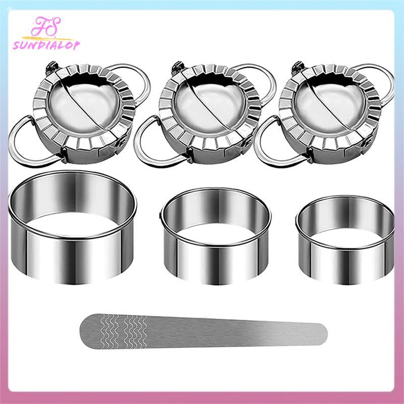 [sundialop.th] Ravioli Shaper Ravioli Cookie Cutters Stainless Steel Dumpling Ravioli Shaper Set for