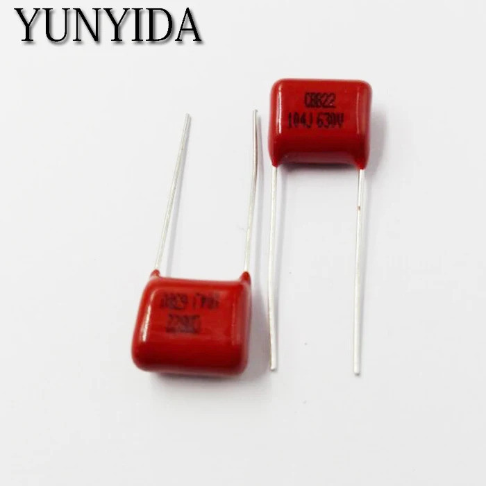 10 ชิ้น, CBB 104J 630V 100NF 0.1UF P10 มม.ตัวเก็บประจุฟิล์มโลหะ 630V104J 104 630V