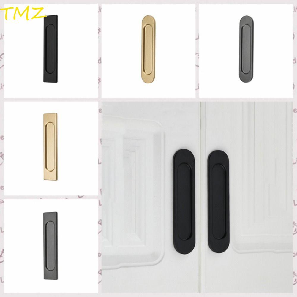 TMZ14968 มือจับประตูบานเลื่อนอลูมิเนียมอัลลอยด์สองด้านมือจับกาวในตัวตู้เสื้อผ้าดึงไม่มีการเจาะสีดํา/สีเทา/ทองประตูกระจกลูกบิดหน้าต่าง ราคา ถูกที่สุด ดีลบีเคเค