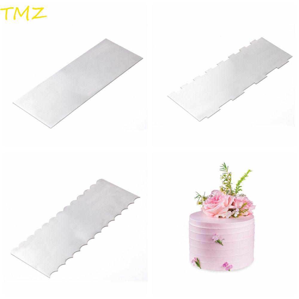 TMZ14968 สแตนเลสมีดโกนเค้ก,เลื่อยฟันขอบตัดตกแต่งหวีคอนทัวร์,มัลติฟังก์ชั่เรียบสองด้าน ทําเอง