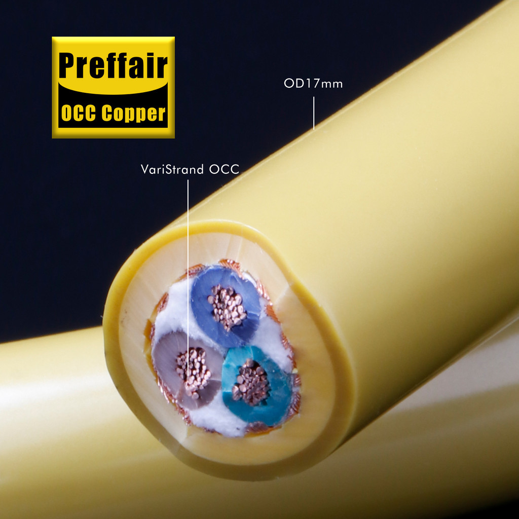 อัพเกรดสายไฟทองแดง OCC 11AWG EU schuko สายไฟ audiophile สายไฟ