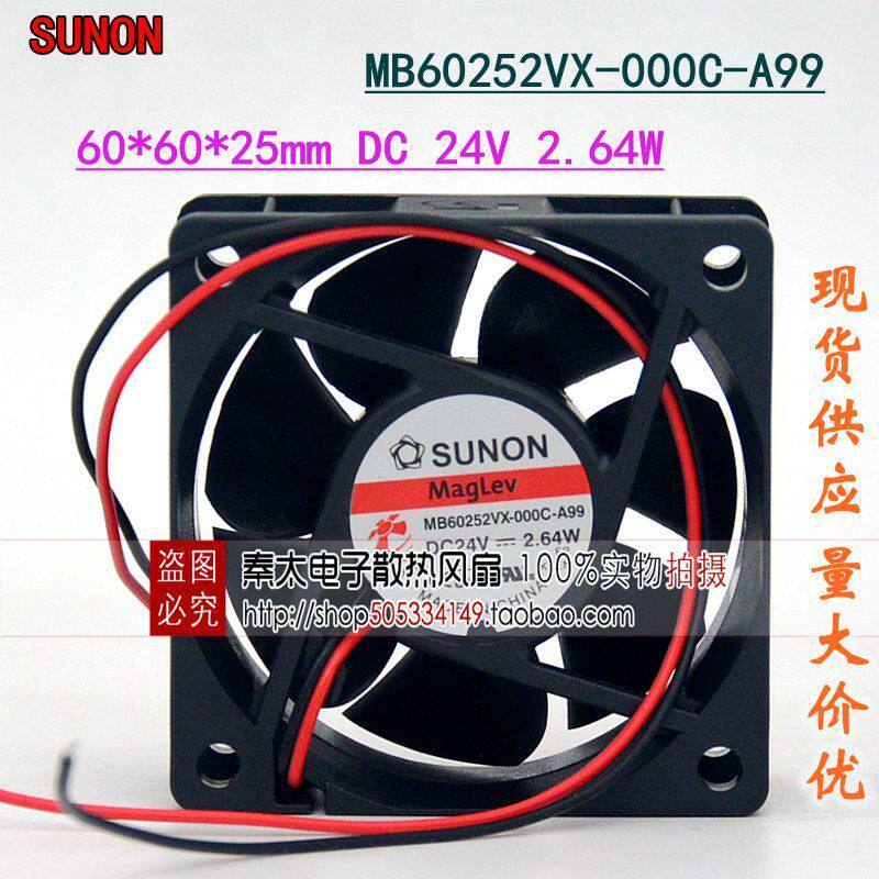 [หม้อน้ําพร้อมสต็อก] พัดลมอินเวอร์เตอร์ SUNON Jianzhun MB602VX-000C-A99 6025 24V 6CM ใหม่ล่าสุด