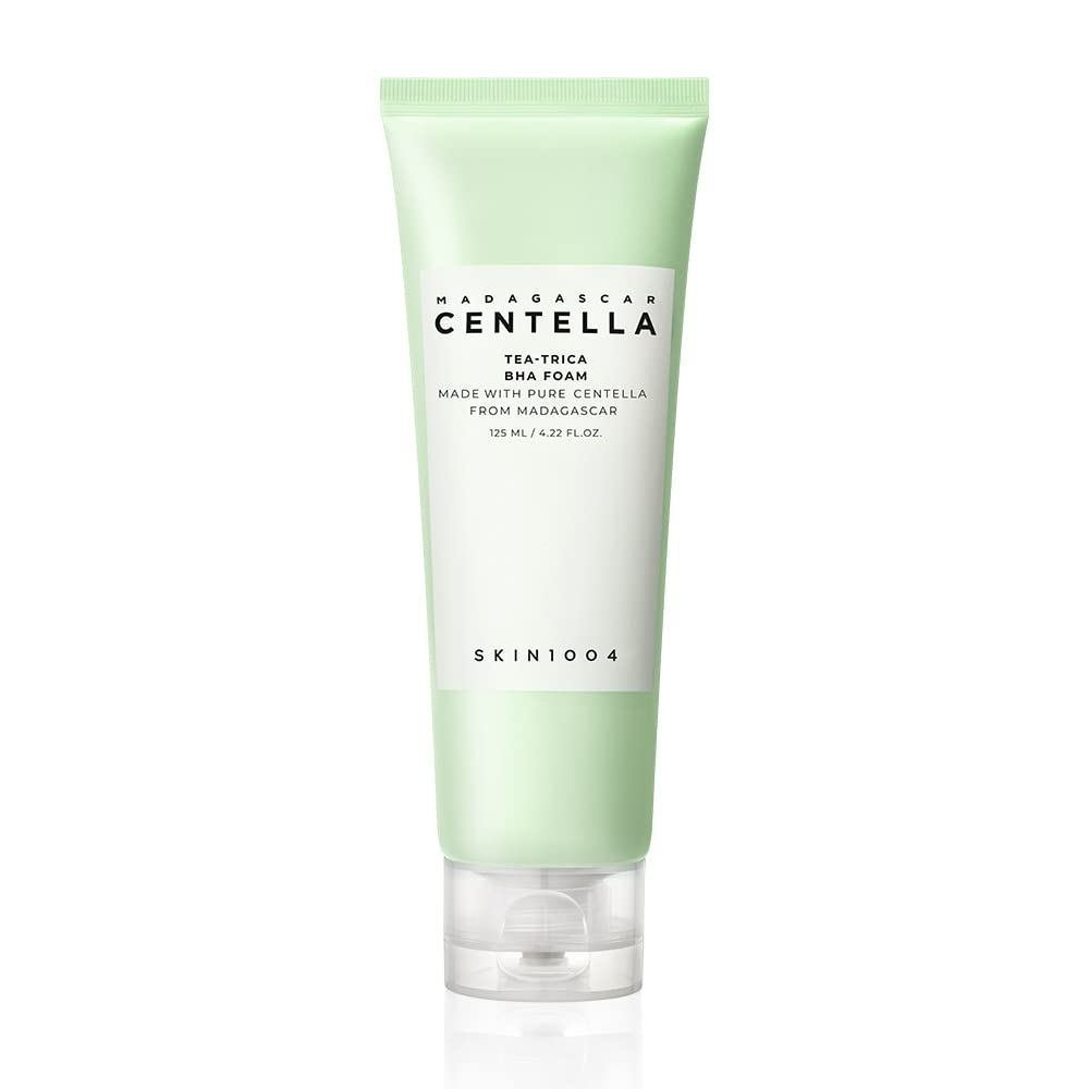 SKIN1004 Madagascar Centella Tea-Trica BHA Foam 4.22 fl.oz, 125ml, Professional Cleanser Care and Re