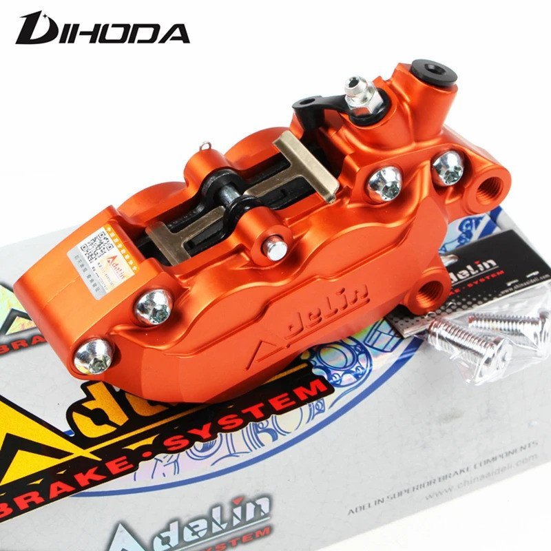 Adelin ADL-7 ADL-20 เบรค caliper HF6/F101 รถจักรยานยนต์ดิสก์เบรก Caliper ขวาซ้าย 4 ลูกสูบ 40 มม.สําห