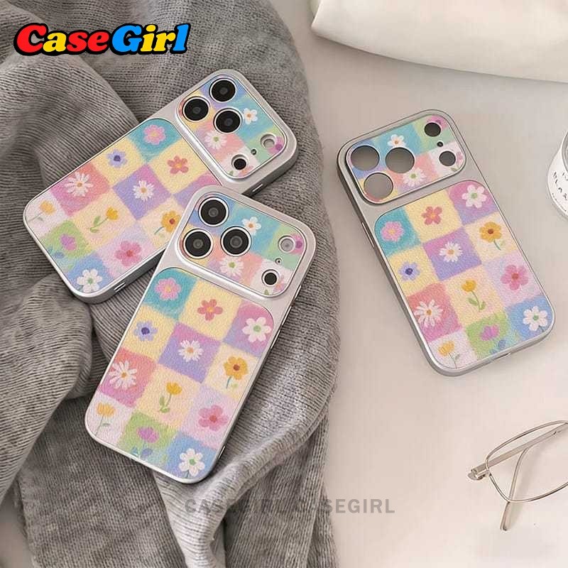 เคสไอโฟน iPhone 15 14 13 11 12 16 17 Pro Max 16 14 15 Plus คิ้วฮิต ลายดอกไม้สีพาสเทลน่ารัก อินส์ กันกระแทก