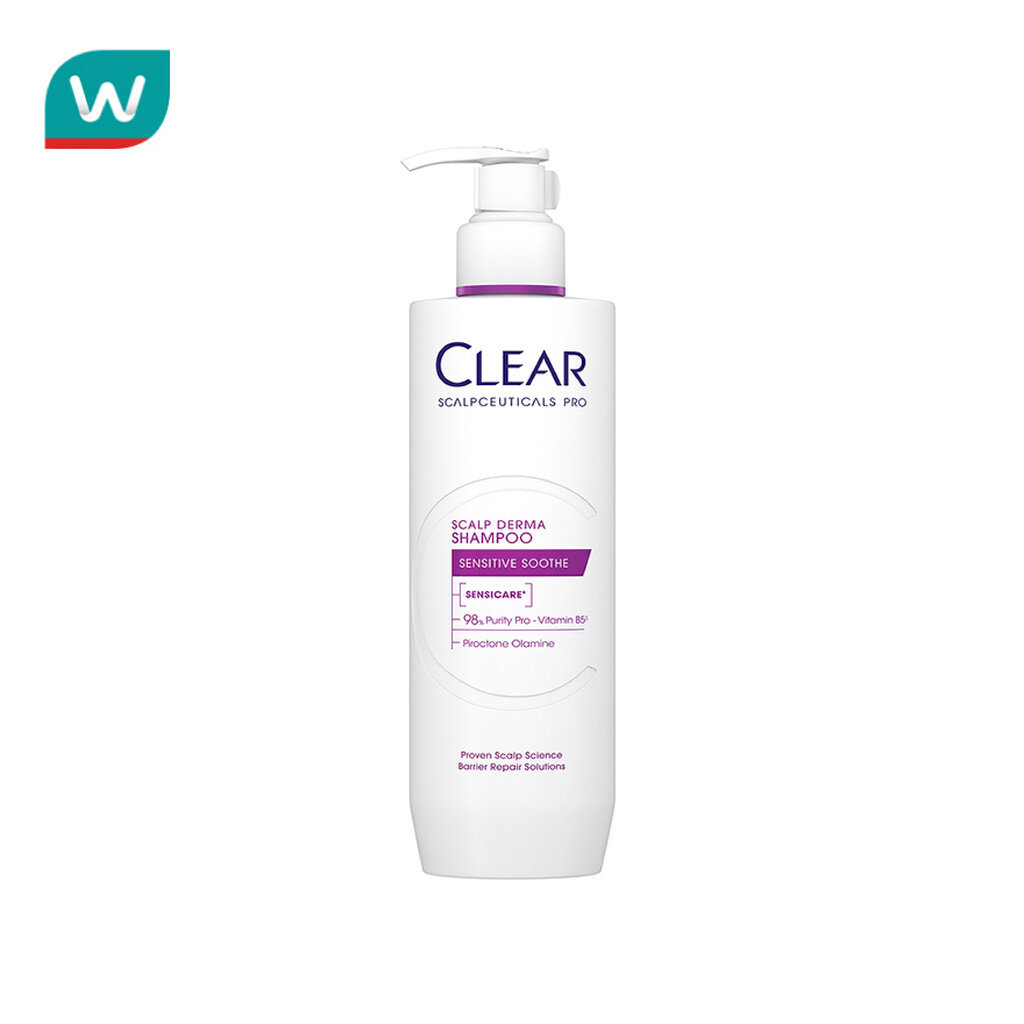 Clear เคลียร์ สกาล์ปซูติคอลส์ โปร สกาล์ป เดอร์มา แชมพู เซนซิทีฟ ซูธ 300 กรัม