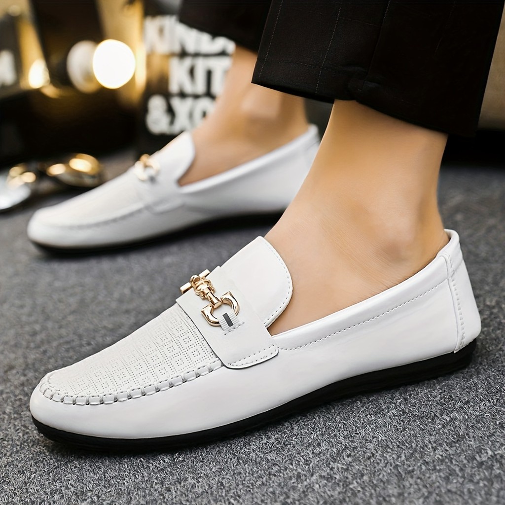 รองเท้า Loafer หนัง ผู้ชาย ทันสมัย Penny Loafers ผู้ชาย ลําลอง สปอตสินค้า คุณภาพสูง กันลื่น