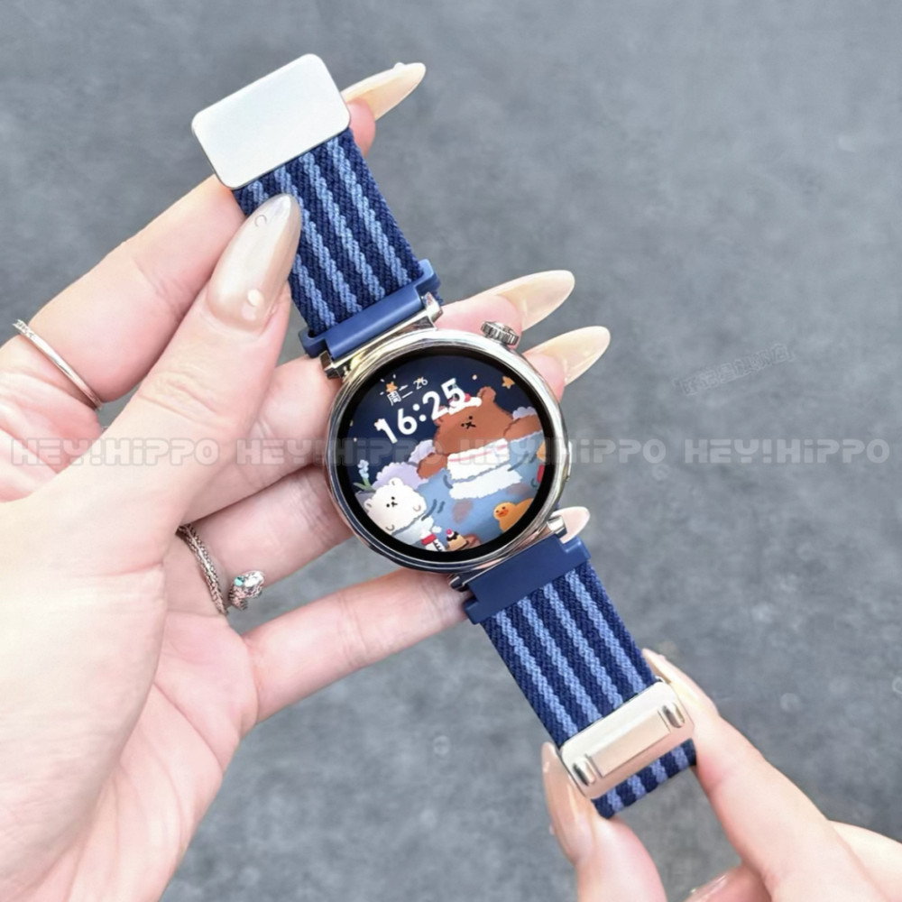 สายรัดไนลอนยืดหยุ่นเหมาะสําหรับ Huawei GT6 41 มม./46 มม.GT6proสายคล้องคอแม่เหล็กเหมาะสําหรับHuawei W