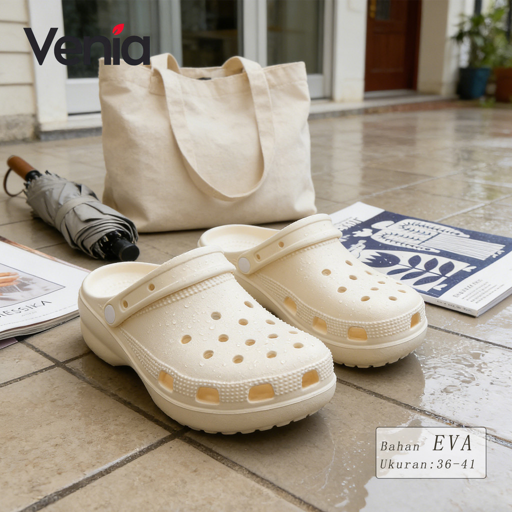Venia EVA Platform Sandals Women - กันน้ํากันลื่นสําหรับฝน, Mall & Home Daily