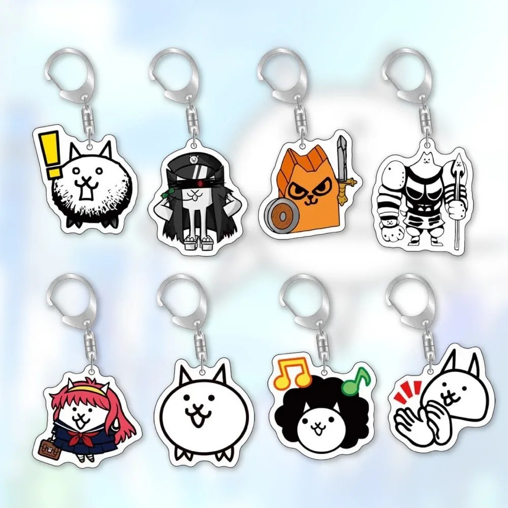 พวงกุญแจ Battle Cats โมเดลอะคริลิค micha เกม The Battle Cats กระเป๋าเป้ กระเป๋าถือ ของขวัญตกแต่งเฉพาะ