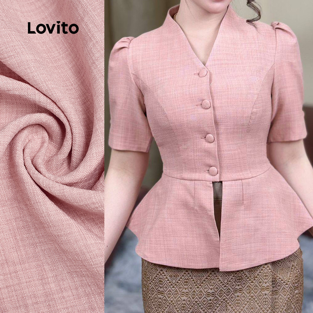 เสื้อสเวตเตอร์ถักสานธรรมดาสีชมพูเสื้อขนาดเล็ก--BLB183P1D1058