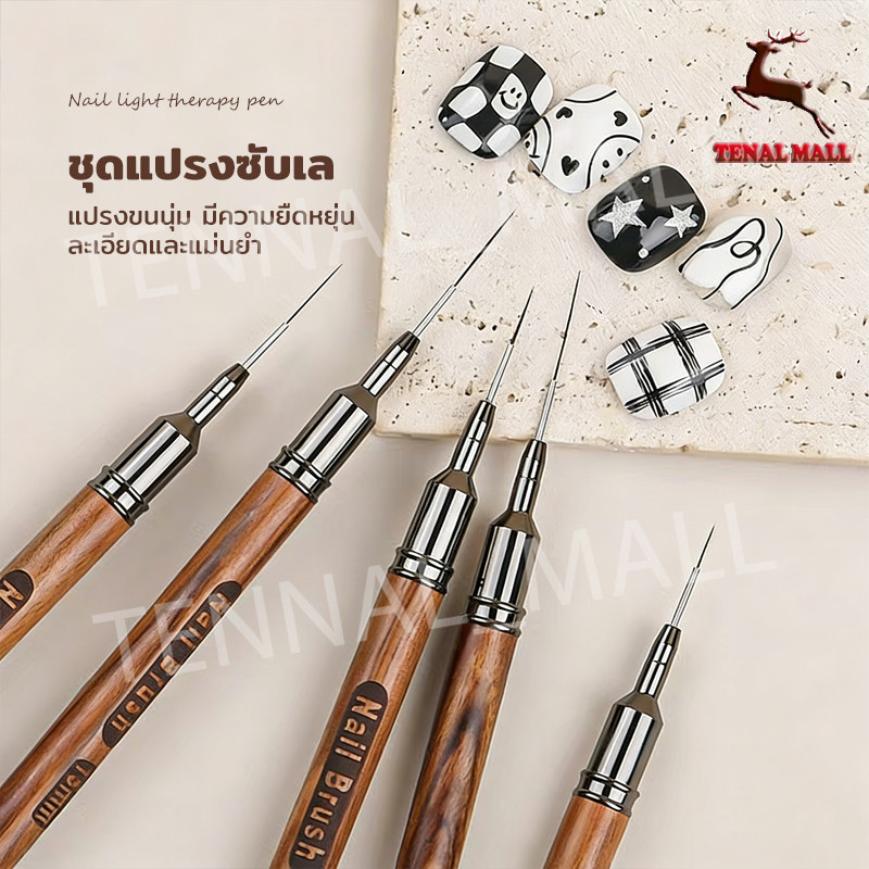 แปรงปากกาวาดเส้นเล็บ ลายดอกไม้ สําหรับตกแต่งเล็บ ปากกาทําเล็บ 6 9 12 15 18 มม