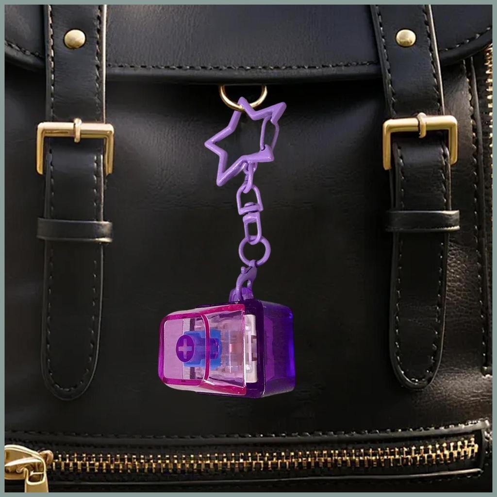 คีย์บอร์ด Clicker Fidget Light-up Star-Design Sensory ปุ่ม Key Ring Key Fidget สําหรับห้องเรียนโรงเร