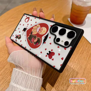 สำหรับ Samsungกันกระแทก ผิวด้าน ลายหัวใจ ลิง ผีเสื้อ ดาว เคสแม่เหล็ก ส A56 A55 A36 A35 A26 A16 A15 A07 A06