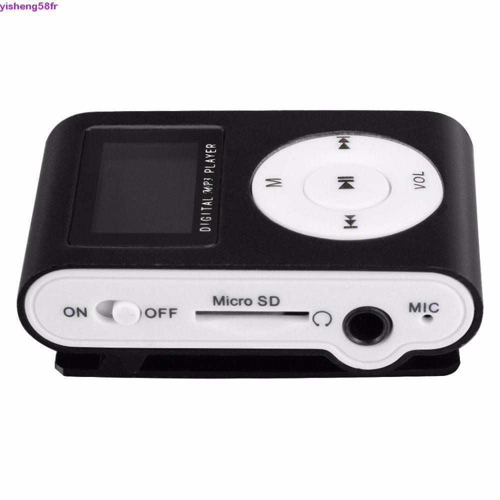 YISHENG MP3 เครื่องเล่นเพลงแฟชั่นแบตเตอรี่ลิเธียมรองรับ 32GB TF Card หน้าจอ LCD เครื่องเล่นเพลงกีฬา