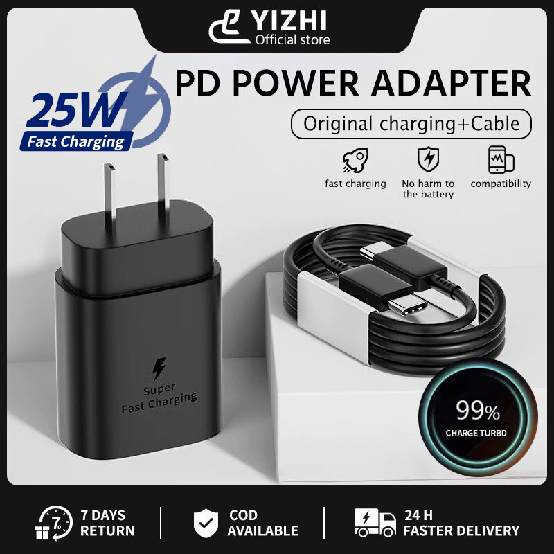 สําหรับ Samsung 25W ประเภท C ถึง Type C 3A Super Fast Charging Wall Charger PD 3.0 อะแดปเตอร์สําหรับ