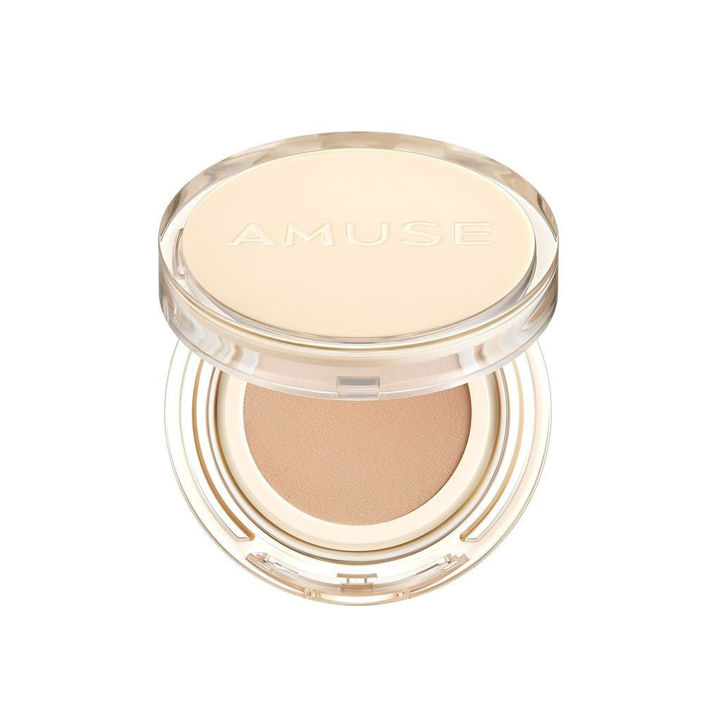 AMUSE SEOUL Dew Jelly Vegan Cushion Foundation (02 NUDE) | สดชื่น เรืองแสง ติดทนนาน ปกปิดสองเท่า คลี