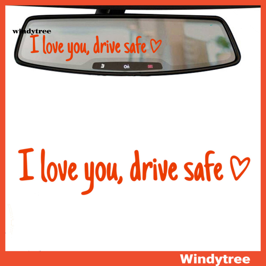 [W&T] I Love Drive Safe Mirror Sticker I Love Drive Safe Sticker I Love Drive Safe Car Sticker Heart