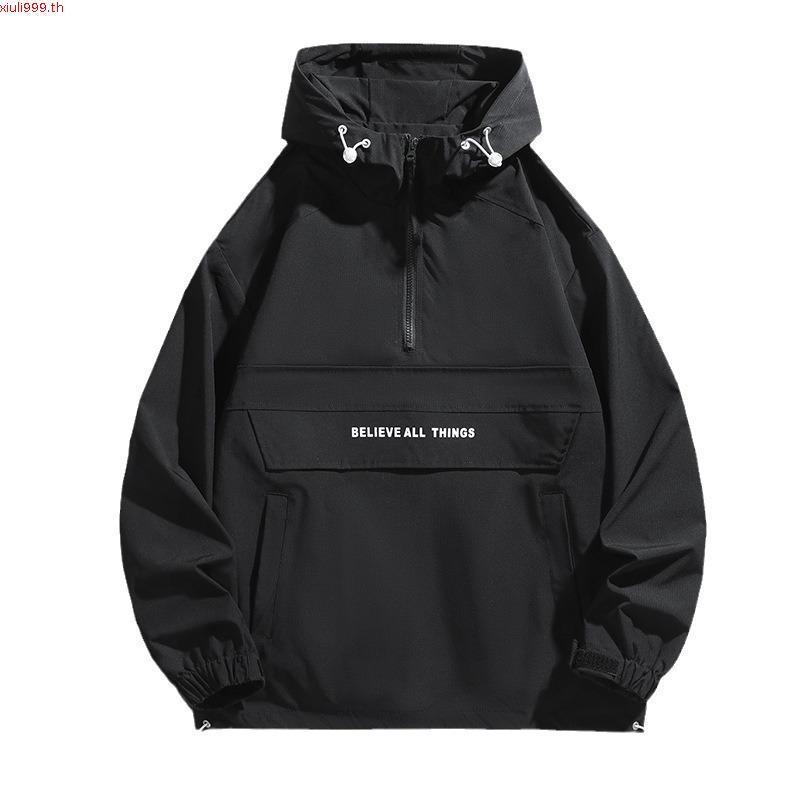 URTHE - เสื้อวอร์ม แขนยาว ผ้าร่ม รุ่น WIND BREAKER