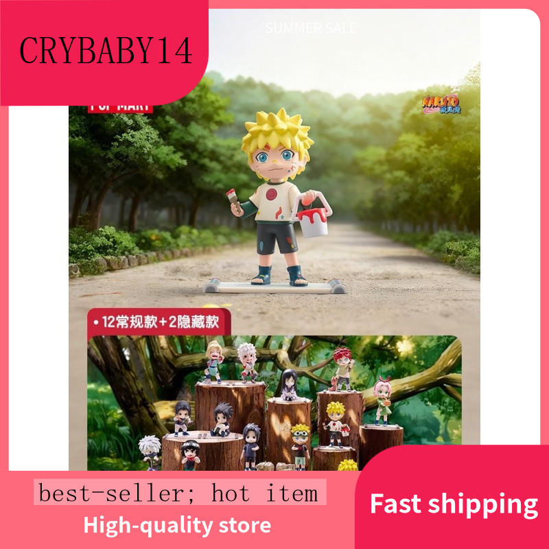 P POPMART Naruto Shippuden ในวัยเด็ก Series รูป Mystery Box Jiraiya Naruto Uzumaki