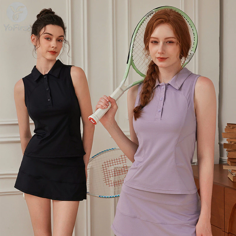 ชุดเทนนิสผู้หญิง เสื้อแขนกุดพร้อมกระโปรงกางเกง thumbnail 4