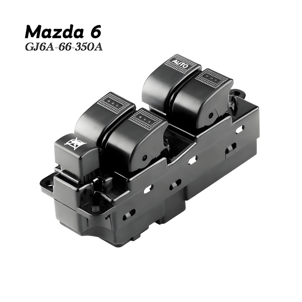GJ6A-66-350A ด้านหน้าซ้ายไฟฟ้าหน้าต่าง Master ปุ่มควบคุมสําหรับ Mazda 6 2003-2012,GJ6A-66-350 GJ6A66
