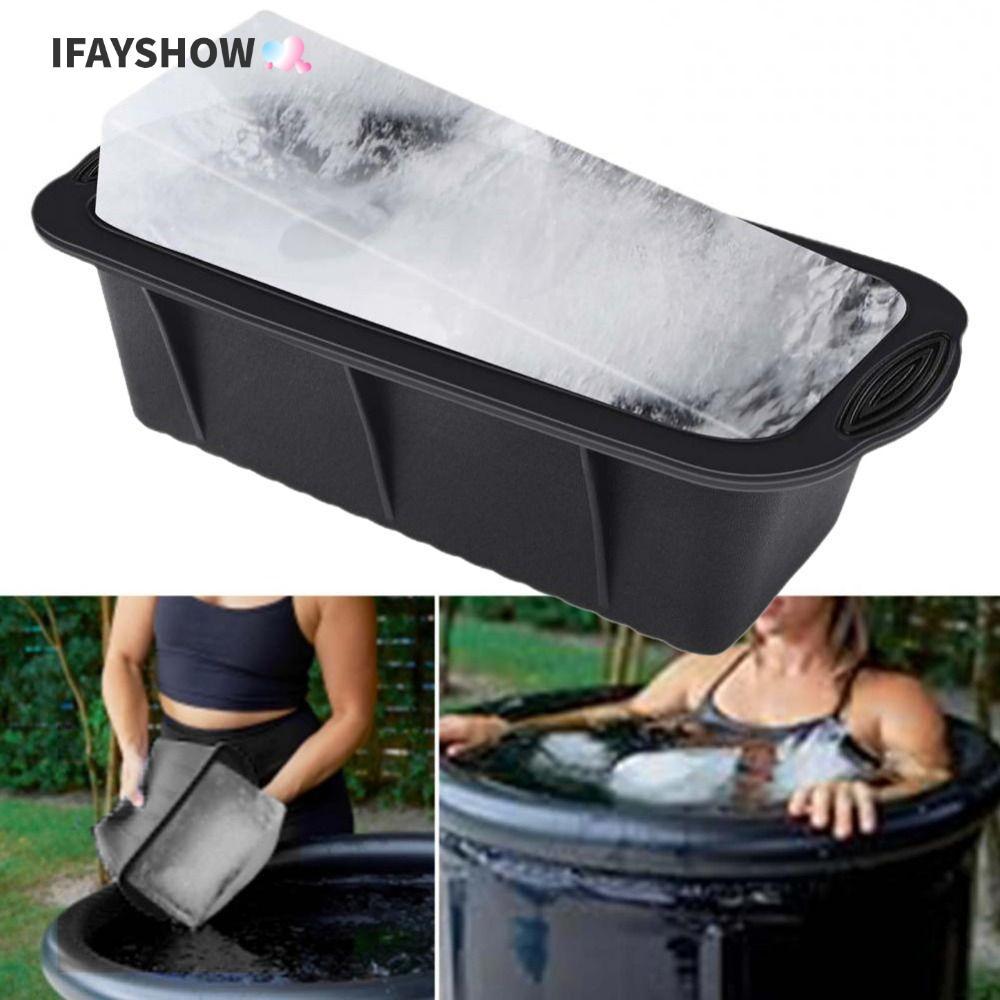IFAYSHOW แม่พิมพ์บล็อกน้ําแข็งสี่เหลี่ยม ขนาดใหญ่พิเศษ แบบใช้ซ้ําได้ ซิลิโคน สําหรับแช่น้ําแข็ง