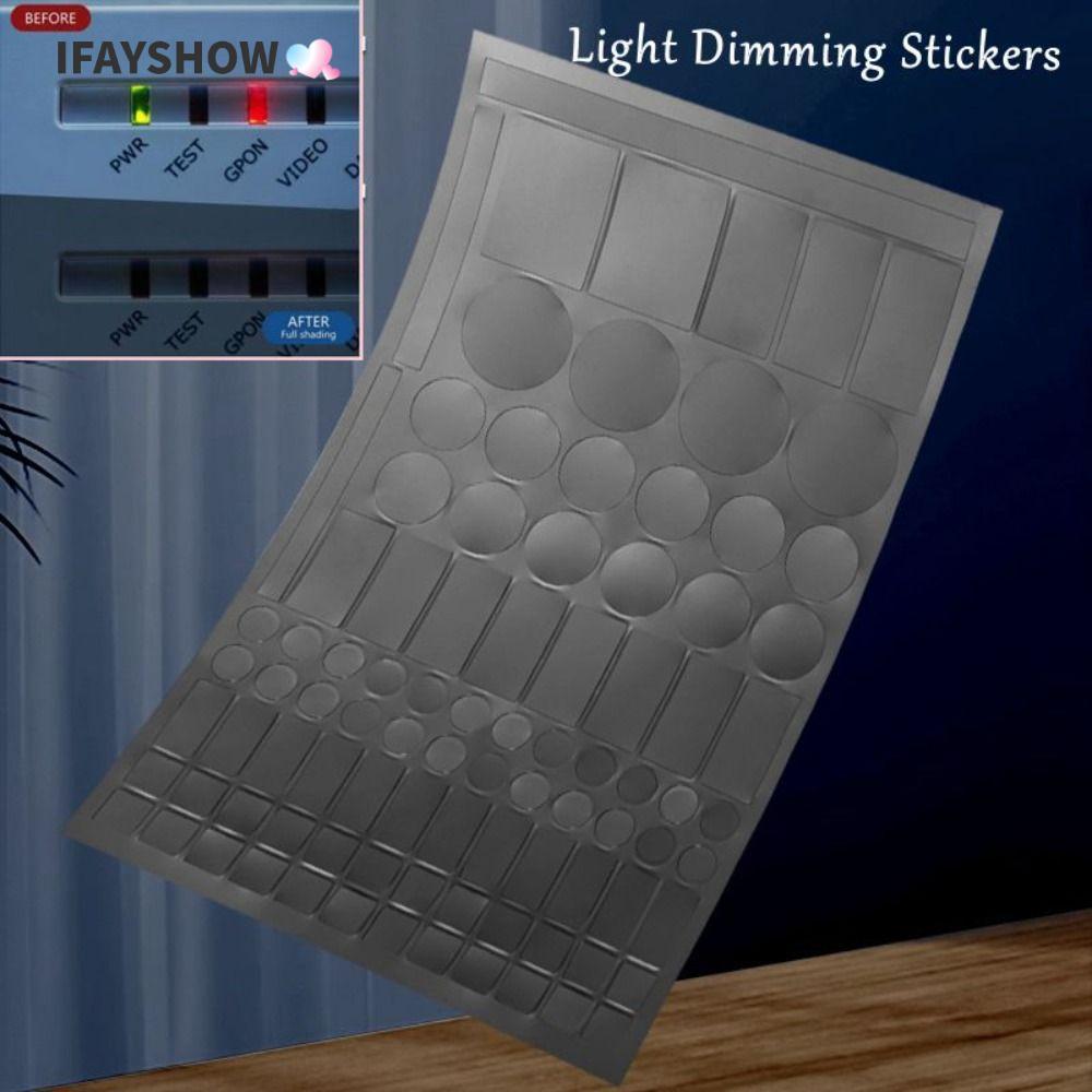 IFAYSHOW Light Dimming สติกเกอร์, LED ครอบคลุมบล็อกสีดําสี LED Light Blocking สติกเกอร์,แรเงาหลีกเลี่ยงแสงจ้า Great Adhesion Strength ใช้งานง่าย LED แผ่นกรอง Dimming แผ่น