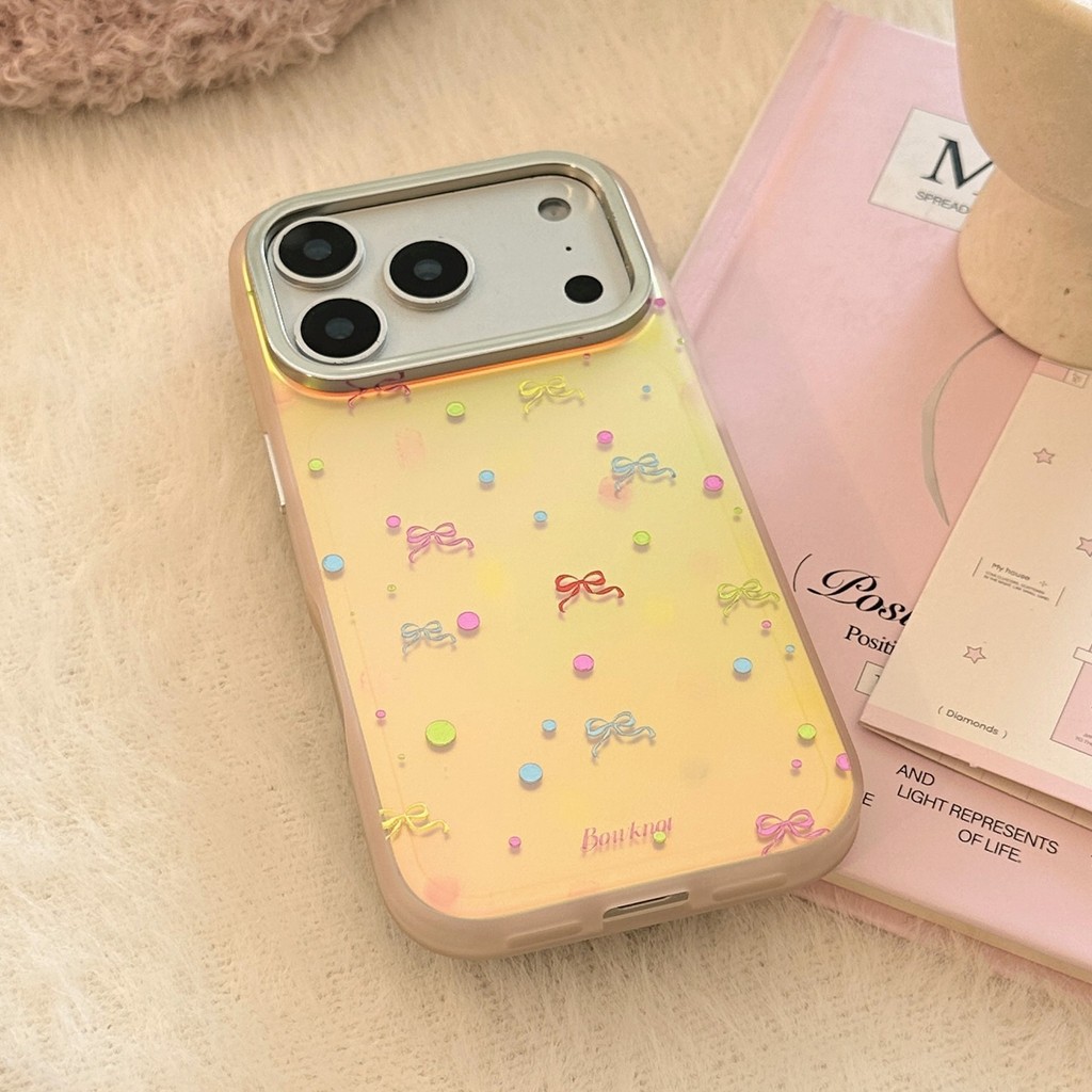 เคสโทรศัพท์ป้องกันโบว์สีชมพูชุบด้วยไฟฟ้าเหมาะสําหรับ TPU สําหรับ iPhone 11 12 13 14 15 16 17Pro Max Plus ราคา ถูกที่สุด ดีลบีเคเค แกลเลอรีภาพที่ 9