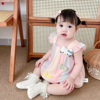 ชุดจั๊มสูทสำหรับทารก 0-24 เดือน เป็นมิตรกับผิว ออกแบบสไตล์บอดี้สูท น่ารักเหมือนเจ้าหญิง