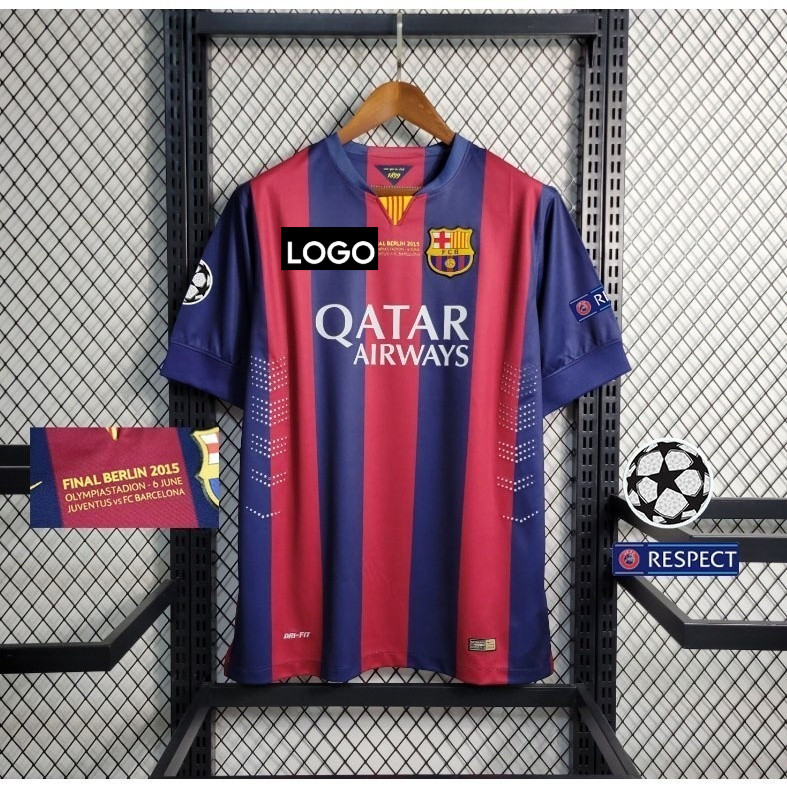 Barcelona home 2014/15 UCL ชุดเสื้อฟุตบอลรุ่นสุดท้าย S-2XL