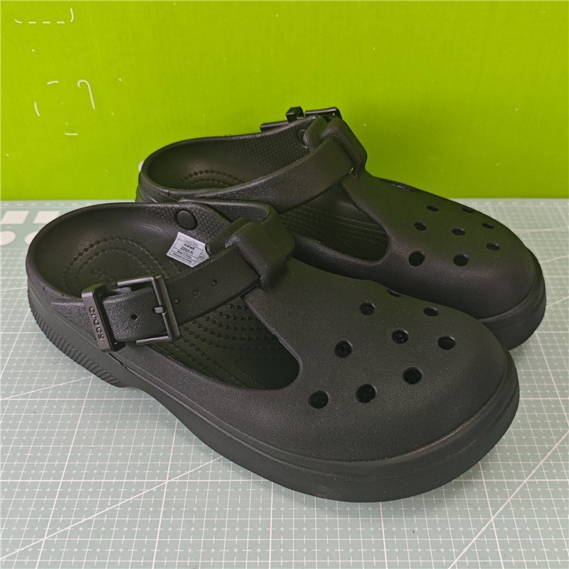 JA3 Crocs Classic Mary Jane Cave Shoes รองเท้าชายหาดกลางแจ้ง รองเท้าผู้หญิง รองเท้าแตะ Baotou 210581