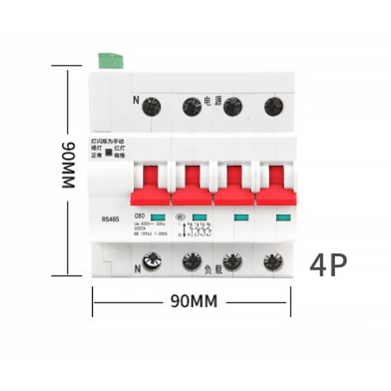 ขายดี Tuya 2P Wifi Miniature Circuit Breaker 3-Phase รีโมทคอนโทรลอุปกรณ์ทําจากพลาสติก