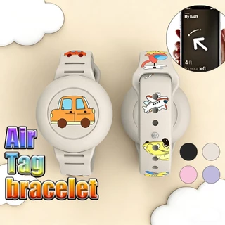 สายรัดข้อมือเด็กAirtag เคสป้องกันสร้อยข้อมือ gps วัสดุซิลิโคนกันน้ำ สำหรับเด็ก3-10ขวบ