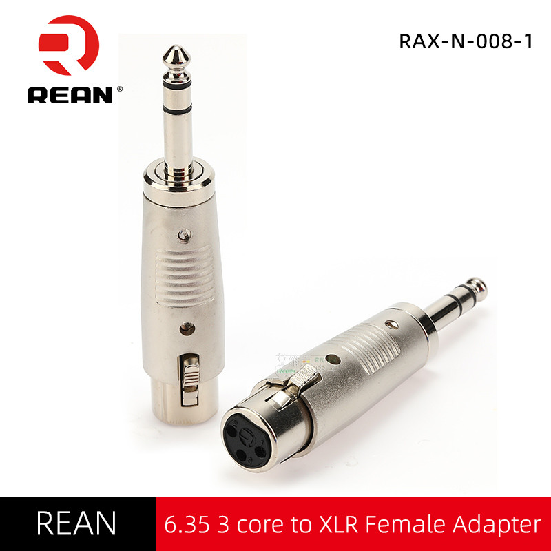 REAN แจ็ค 6.35 ถึง XLR อะแดปเตอร์เสียง 1/4 "3 เสาเป็น XLR แปลงปลั๊ก 3Pin XLR ชายหญิงถึง 6.35 มม.ชายหญิงปลั๊ก