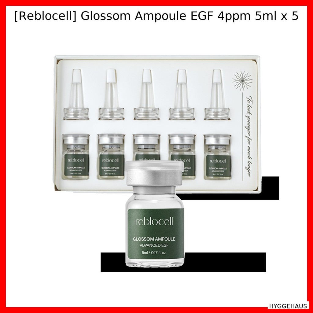 [Reblocell] Glossom Ampoule EGF 4ppm 5ml x 5 / EGF ampoule เซรั่มให้ความชุ่มชื้น