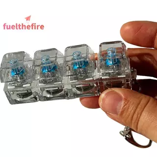[Feel] 4/9 คีย์คีย์บอร์ดแบบกลไกแกนเครื่องทดสอบคีย์บอร์ด LED ความเครียดบรรเทาปุ่ม DIY พวงกุญแจของเล่นของขวัญ [ใหม่]