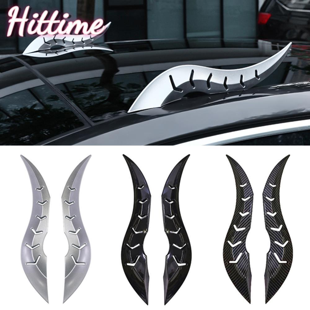 HITTIME 2 ชิ้นหลังคารถตกแต่งดู Dragon Hydrographic สปอยเลอร์ Fin สําหรับจัดแต่งทรงผมการปรับแต่งอุปกร