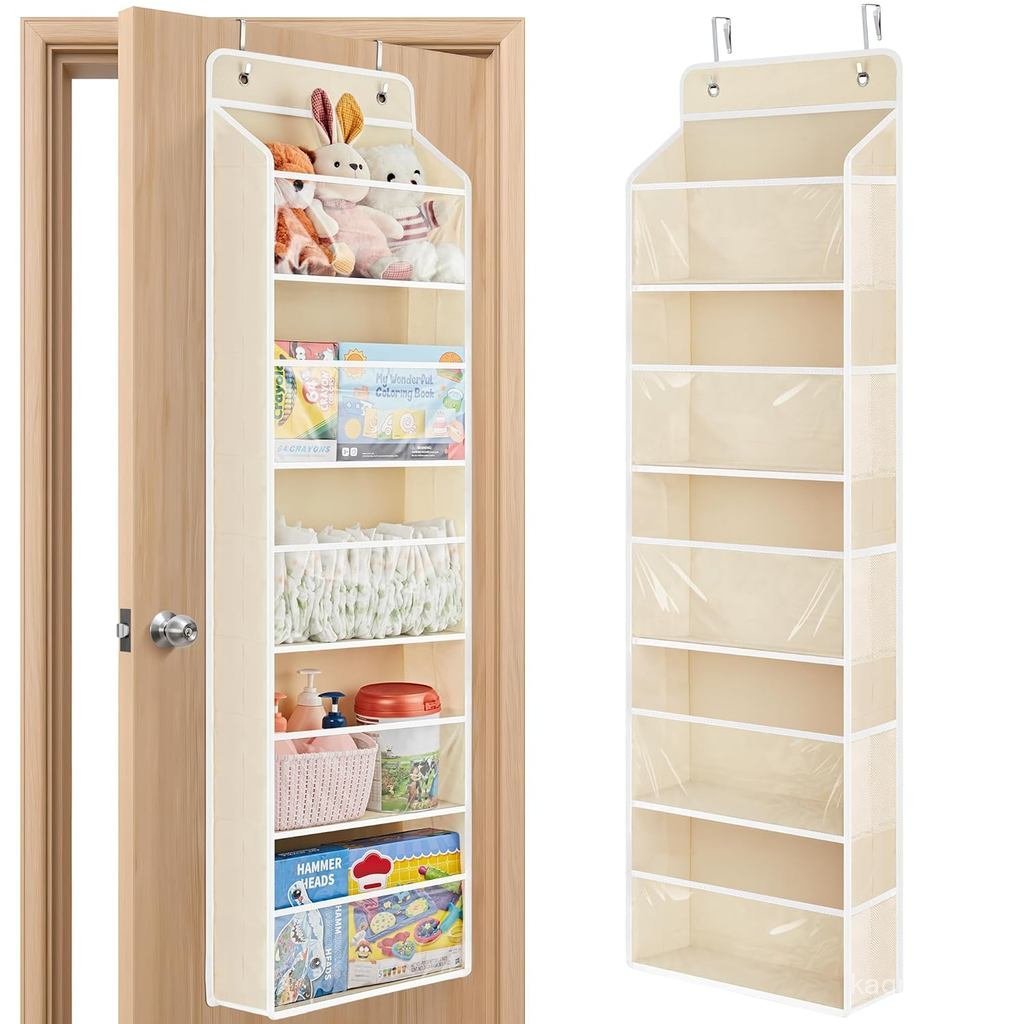 JARLINK ของเล่นตุ๊กตาสัตว์, Over The Door Organizer W/Clear View Windows, โหลด 44lb, ที่เก็บของเล่นเ