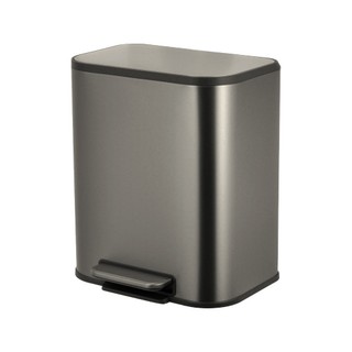 KLEANZY ถังขยะสเตนเลสเหยียบเหลี่ยม 20 ลิตร รุ่น 10161MS-20L ขนาด36.5x29.3x42.5 ซม. สีเงิน รับประกันของเเท้