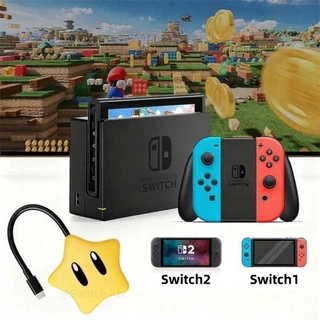 สวิตช์สถานีเชื่อมต่อแบบพกพา 3-in-1 USB Type C ถึงอะแดปเตอร์ HDMI สําหรับ Nintendo Switch 2 / 1 / OLED 100W PD พอร์ตชาร์จสําหรับแล็ปท็อปแท็บเล็ตโทรศัพท์มือถือ SteamDeck