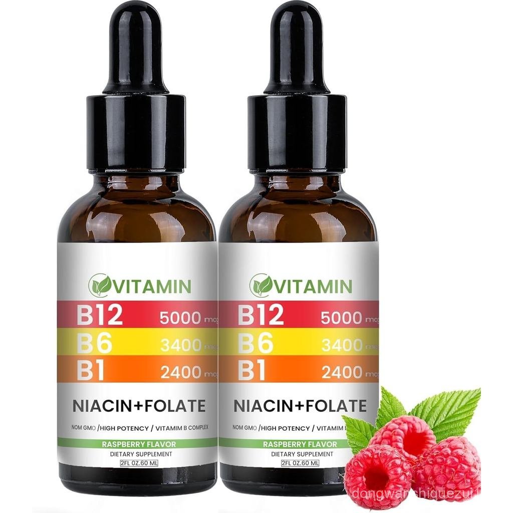 Vitamin B12 and B6 Liquid Drops, B12 Sublingual Vitamin B Complex - B 12 Vitamin 5000mcg - B12 Methy