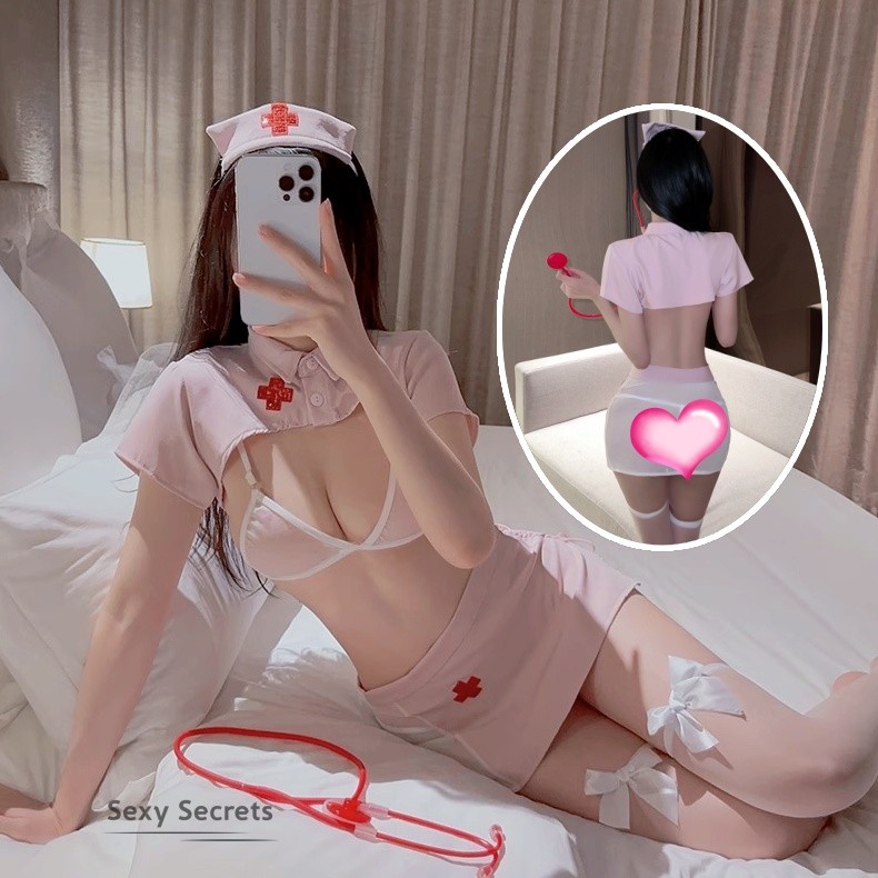 Sexy secrets⚜️⚜️ ชุดพยาบาลสุดเซ็กซี่💦💤 ชุดนอนชุดล่อใจ cosplay กลวง ผ้าใส่สบาย ส่งไวจากไทย