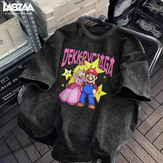LABZAA ใหม่ล่าสุด💥ลายพิมพ์มาริโอการ์ตูน แขนสั้น คอกลม เสื้อย…